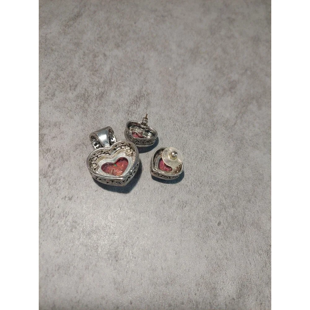 Brighton Pure Love Heart Pendant And Earrings Set topaz